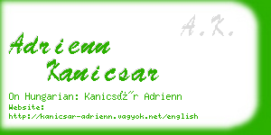 adrienn kanicsar business card